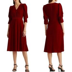 Lauren Ralph Lauren Red Midi Dress